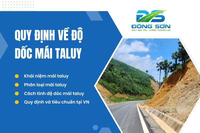 Phân loại độ dốc taluy và ảnh hưởng đến sự ổn định của mái dốc trong xây dựng công trình